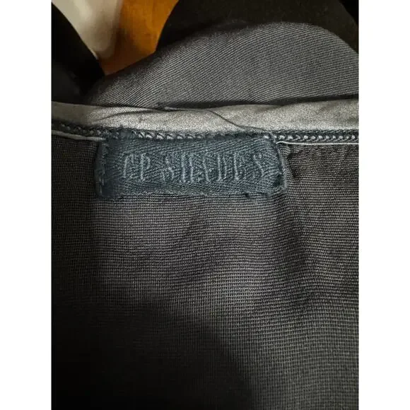 CP Shades Dark Blue Velvet Short Sleeve Top Rayon/Silk Blend Made in USA (S) - Picture 5 of 7